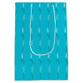 Blumenschrift auf blau mittlere geschenktüte (Rückseite)