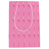 Blumenschrift auf rosa mittlere geschenktüte (Vorderseite)