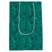 Blumenschrift auf Smarald Mittlere Geschenktüte (Rückseite)