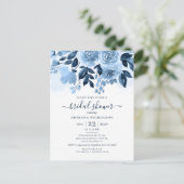 Blumenschrift Botanisches Brautparty Einladungspostkarte (Stehend Vorderseite)