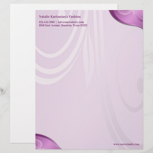 Blumenschrift Briefkopf (Vorne/Hinten)