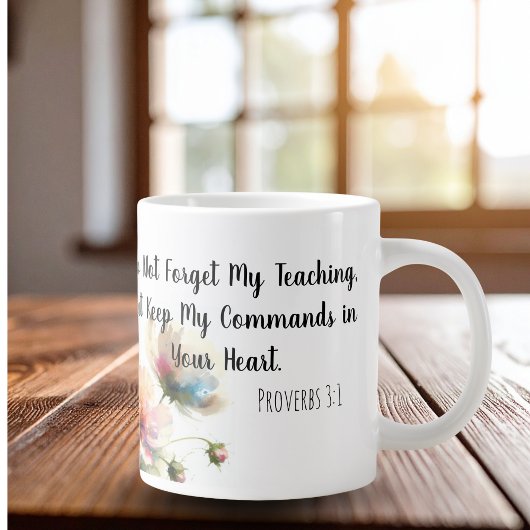 Blumenschrift Jumbo-Tasse