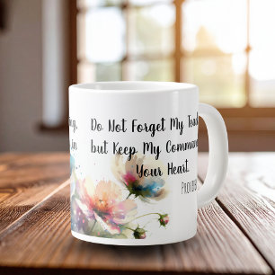 Blumenschrift Jumbo-Tasse