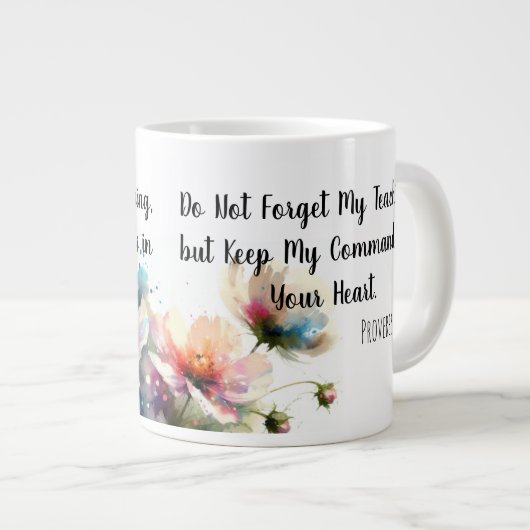 Blumenschrift Jumbo-Tasse (Vorderseite Rechts)