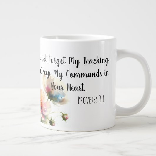 Blumenschrift Jumbo-Tasse (Rechts)