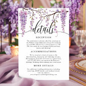 Blumenschrift Lila Wisteria Calligraphy Details Begleitkarte