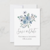 Blumenschrift Moderne Hochzeit rettet das Datum (Vorderseite)