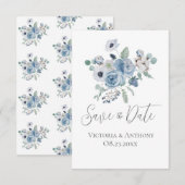Blumenschrift Moderne Hochzeit rettet das Datum (Vorne/Hinten)