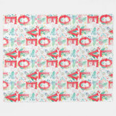 Blumenschrift - Nahtloses Muster 1 Fleecedecke (Vorderseite (Horizontal))