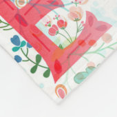Blumenschrift - Nahtloses Muster 1 Fleecedecke (Ecke)