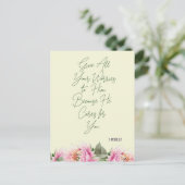 Blumenschrift Postkarte (Stehend Vorderseite)