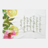 Blumenschrift Römer 8:28 Geschirrtuch (Horizontal)