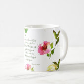 Blumenschrift Römer 8:28 Kaffeetasse (VorderseiteRechts)