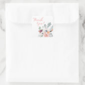 Blumenschrift Rosa Elegante Peonies Rose Vielen Da Quadratischer Aufkleber (Tasche)