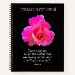 Blumenschrift-Rose Personalisiert Scripting Journa Notizblock