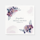 Blumenschrift Rustikales Brautparty Paper Serviette (Vorderseite)