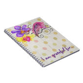 Blumenschrift und Feathers Dankesblatt Notizblock (Rechte Seite)