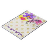 Blumenschrift und Feathers Dankesblatt Notizblock (Linke Seite)