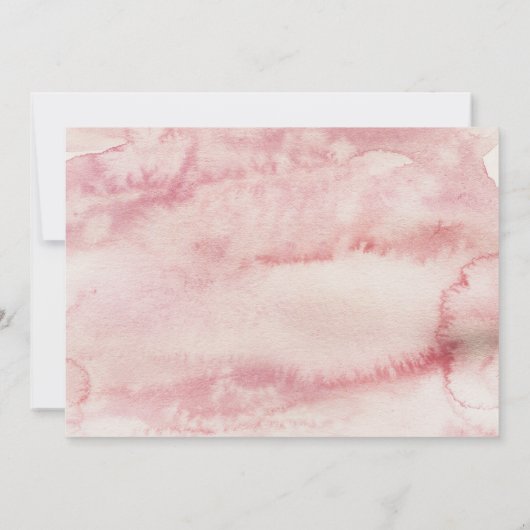 Blumenschrift Wasserfarben Elegante Taufe Einladung (Rückseite)