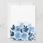 Blumenschrift Wasserfarbenblut Rustikale Hochzeit Save The Date (Rückseite)