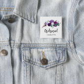 Blumenschrift Wedding Keepake Custom Bridesmaid Button (Beispiel)