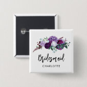 Blumenschrift Wedding Keepake Custom Bridesmaid Button (Vorne & Hinten)