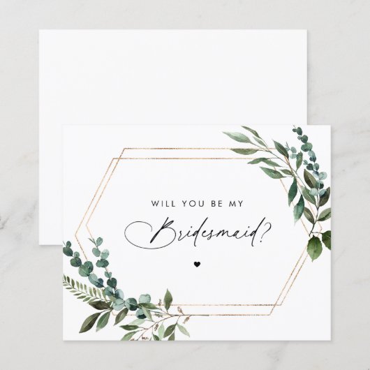 Blumenschrift wird meine Bridesmaid sein (Vorne/Hinten)