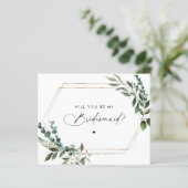 Blumenschrift wird meine Bridesmaid sein (Stehend Vorderseite)