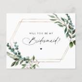 Blumenschrift wird meine Bridesmaid sein (Vorderseite)