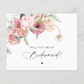 Blumenschrift wird meine Bridesmaid sein (Vorderseite)