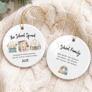 Blumenschulpersonal-Gruppenornament Keramik Ornament