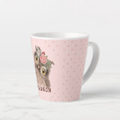 Blumenschüssel Latte Tasse (Rechte Ecke)