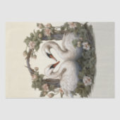 Blumenschwäne Vintages Shabby Chic Decoupage Seidenpapier (Vorderseite)