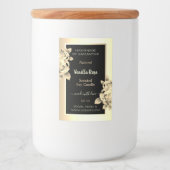 Blumenschwarz-Produktmarken Kerzen Schönheit & Sch Lebensmitteletikett (Vorderseite)