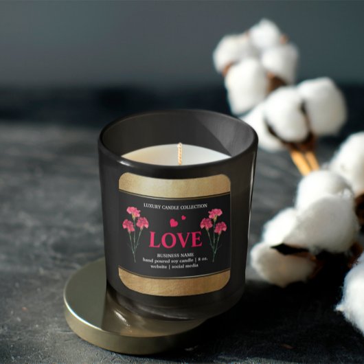 Blumenschwarz, Rot und Gold, Produktkennzeichnung, Quadratischer Aufkleber