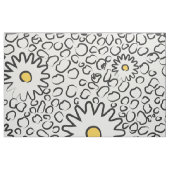 Blumenschwarz und Weiß Muster Stoff (Fat Quarter (45,7 x 55,9 cm))