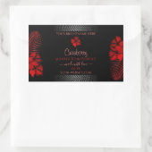 Blumenschwarze Produktmarken Hawaiianische Blume Rechteckiger Aufkleber (Tasche)