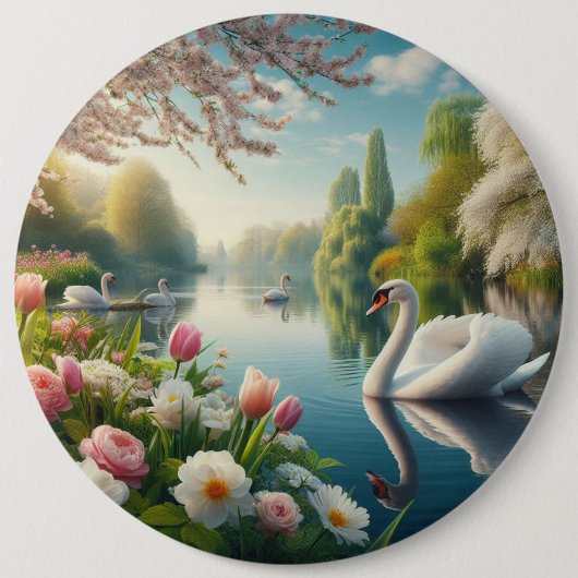 Blumenschwingenkunst Button (Vorderseite)