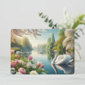 Blumenschwingenkunst Feiertagskarte (Stehend Vorderseite)