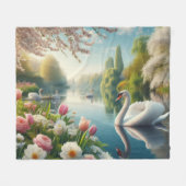 Blumenschwingenkunst Fleecedecke (Vorderseite (Horizontal))