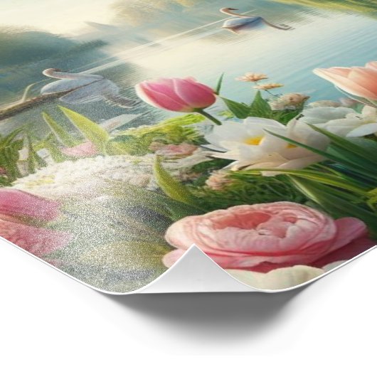 Blumenschwingenkunst Fotodruck (Ecke)