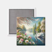 Blumenschwingenkunst Magnet (Vorderseite/Rückseite)