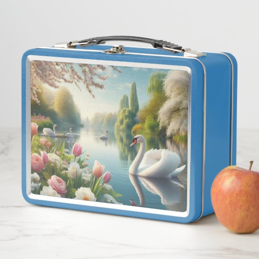 Blumenschwingenkunst Metall Brotdose (Beispiel)