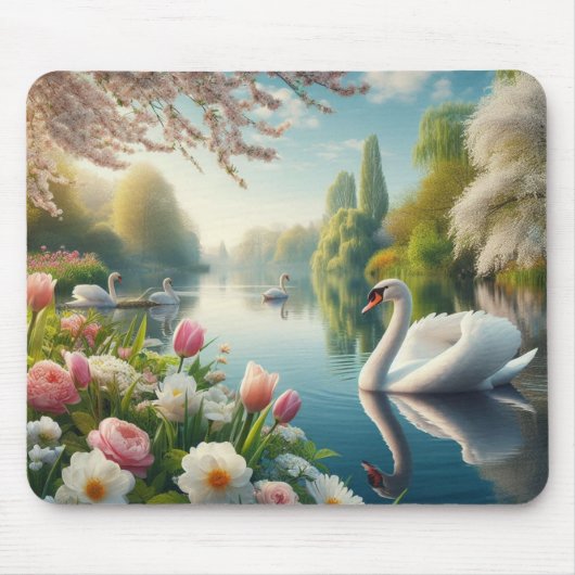 Blumenschwingenkunst Mousepad (Vorne)