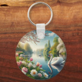 Blumenschwingenkunst Schlüsselanhänger (Vorderseite)