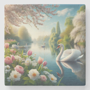 Blumenschwingenkunst Steinuntersetzer