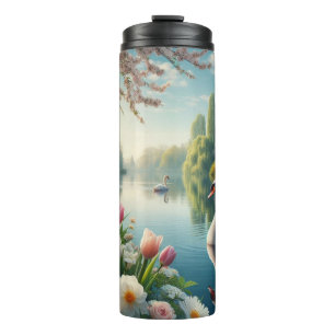 Blumenschwingenkunst Thermosbecher