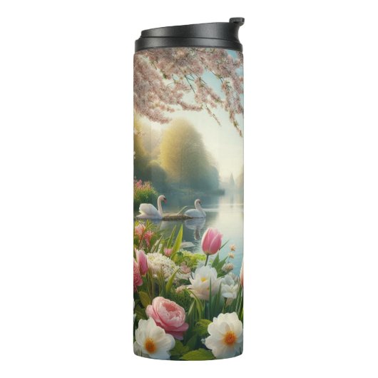 Blumenschwingenkunst Thermosbecher (Nach links gedreht)