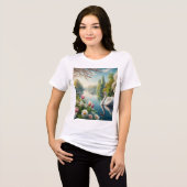 Blumenschwingenkunst Tri-Blend Shirt (Vorderseite voll)