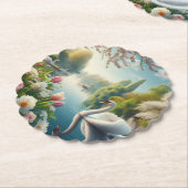 Blumenschwingenkunst Untersetzer (angewinkelt)